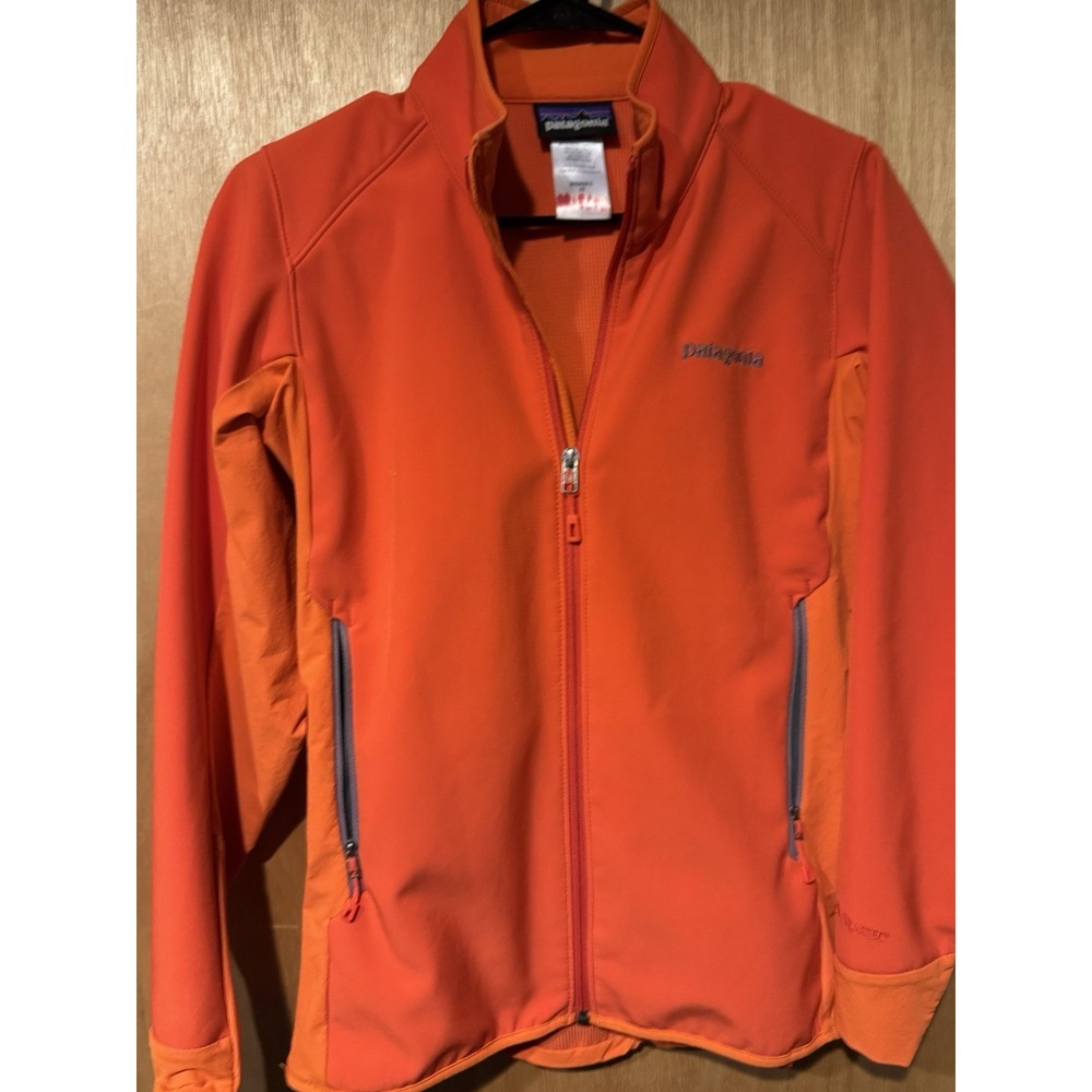 Patagonia Women's Full Zip Soft Shell Jacket Size XS Orange Polartec (T)